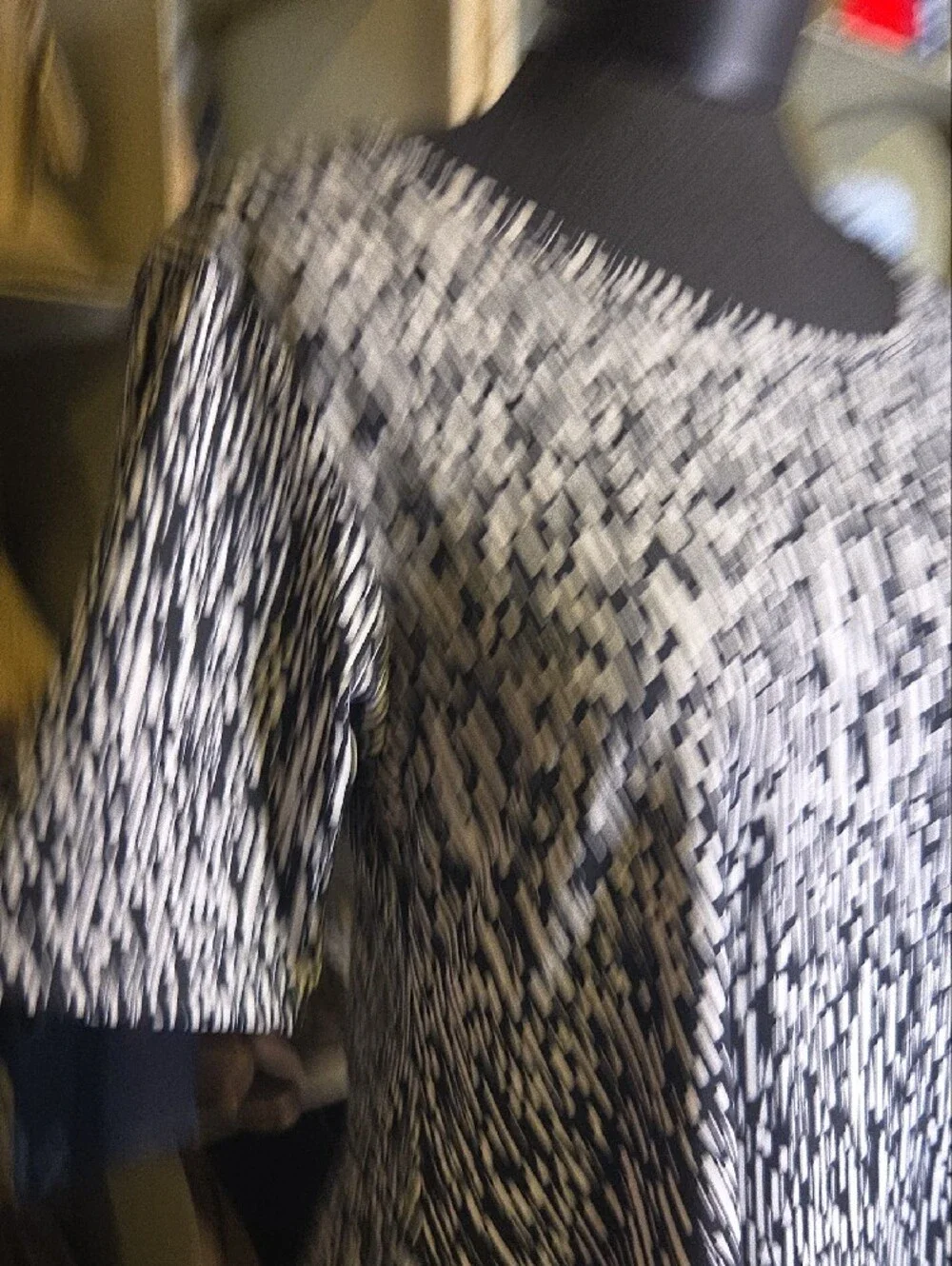 LuLaRoe Black and White Patterned A-Line Top